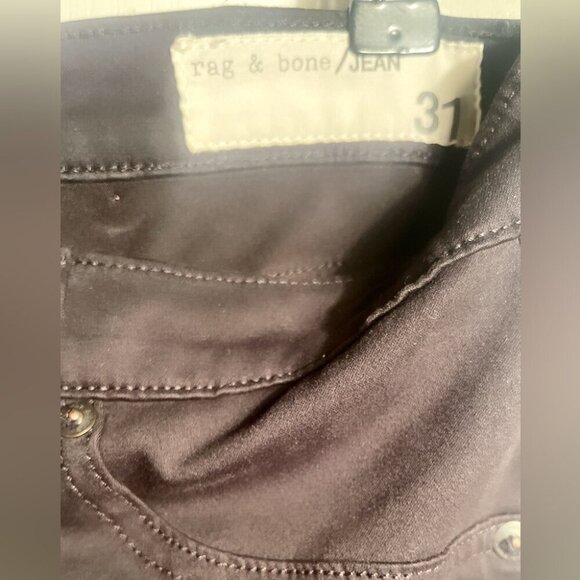 Rag & Bone Black Slim Fit Athletic Fit Day 2 Nite Trendy Stretch Legging Jean 31 - Picture 4 of 5